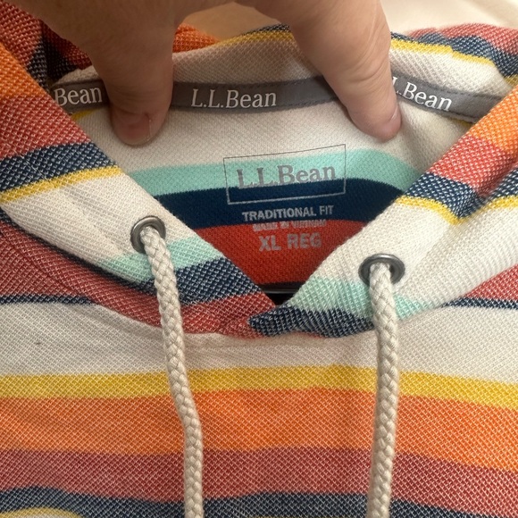 L.L. Bean Colorful Striped Hoodie - Picture 2 of 3